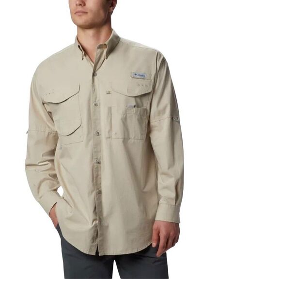 Columbia Men’s Size XL PFG Bonehead™ Long Sleeve Shirt Color Fossil Vents - Picture 7 of 12